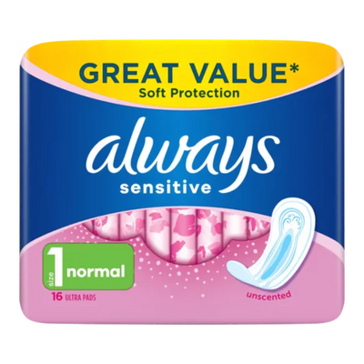 Always Sensitive Normal Pads (16pcs)