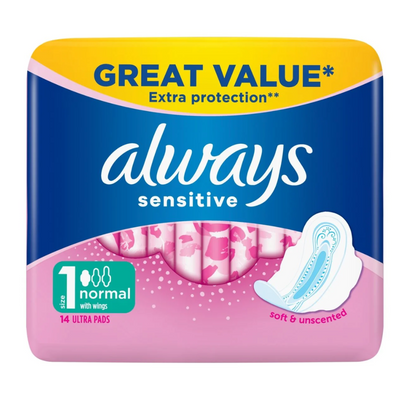 Always Sensitive Normal Plus Pads (14pcs)