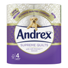 Andrex Toilet Roll Supreme Quilts 3Ply (4pcs)