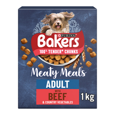 Bakers Complete Meaty Meals Adult with Beef (1kg)