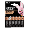 Duracell Simply AA Batteries (6pcs)