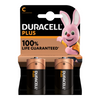 Duracell Plus Alkaline Batteries C (2pcs)
