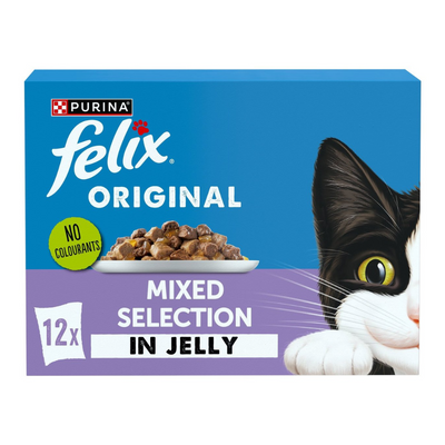 Felix Original Mixed Selection in Jelly Wet Cat Food (12 x 85g)