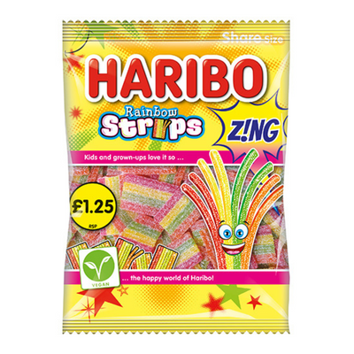 Haribo Rainbow Strips Zing (130g)