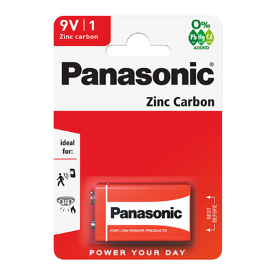Panasonic Zinc Carbon Battery 9v (1pc)