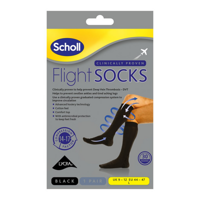 Scholl Flight Socks Cotton Feel Large
