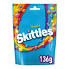 Skittles Vegan Chewy Sweets Tropical Fruit Flavoured Pouch Bag (136g)