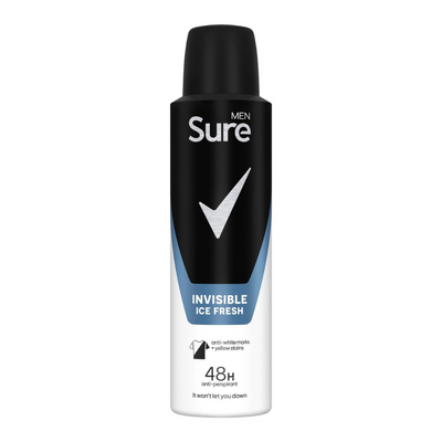 Sure Mens Anti-perspirant Invisible Ice (150ml)