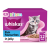 Whiskas Kitten 2-12 Month Fish Favourites in Jelly Pouches (12 x 85g)